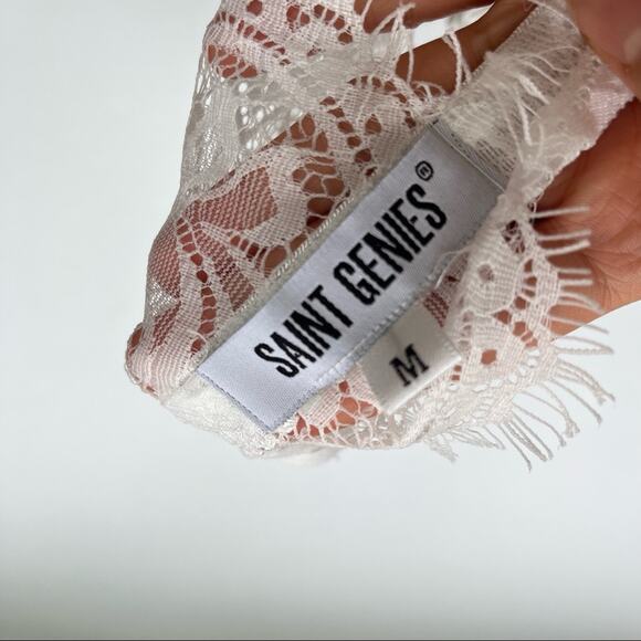 Saint Genies White Lace Cutout Bra - Picture 4 of 5